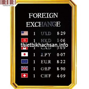 Bảng tỷ giá ngoại tệ - Exchange rate board TV26