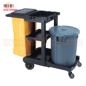 Xe đẩy dọn vệ sinh, mẫu mã đa dạng. Bánh xe xoay 360° chống ồn, chất liệu inox kết hợp túi vải bạt chống thấm. Giá cả tốt nhất, giao hàng toàn quốc.